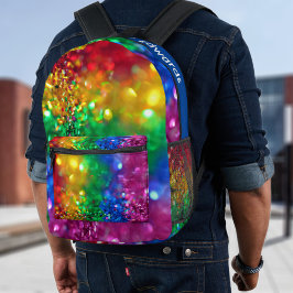 Farbenburgunder-Regenbogensequenz individuell eins Bedruckter Rucksack
