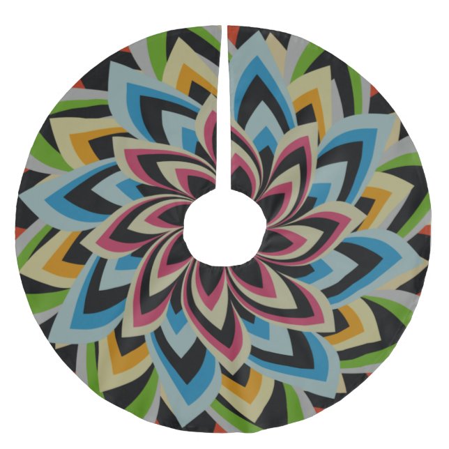 FARBENE SCHWIMMERBLUME POLYESTER WEIHNACHTSBAUMDECKE (Vorderseite)