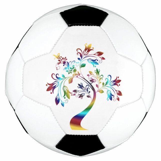 FARBENER BLUMENBAUM FUßBALL (Vorderseite)