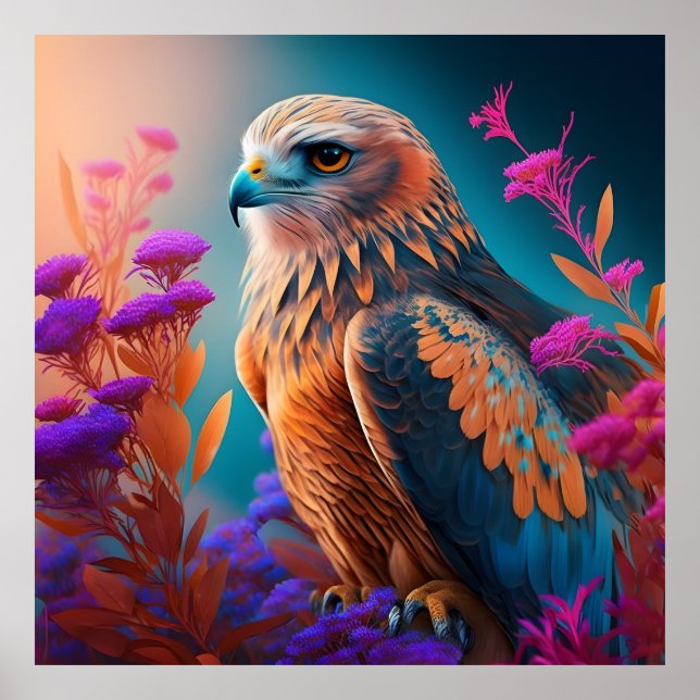 Farbenfalken Poster (Vorne)