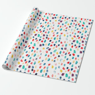 Farbenfarbene Pinselstriche nahtlos Muster Geschenkpapier