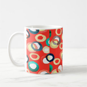 Farbenfarbenes Aquarell nahtloses Muster Kaffeetasse