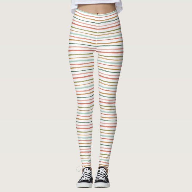 Farbenfarbenes Muster Leggings (Vorderseite)
