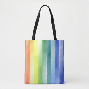 Farbenfarbenes vertikales Regenbogenmuster   Tasche
