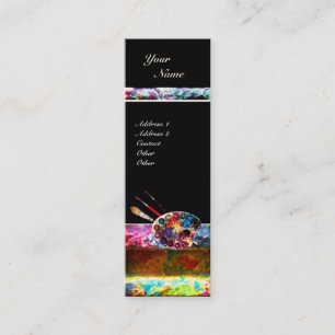 FARBENFARBPALETTE UND BRUSHEN MINI VISITENKARTE