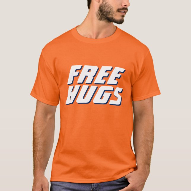 Farbenfreie Hugs Coole Krawatte-Dye T-Shirt (Vorderseite)
