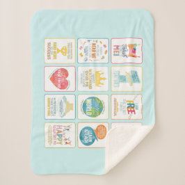 Farbenfroh 12 Pesukim Blanket Sherpadecke