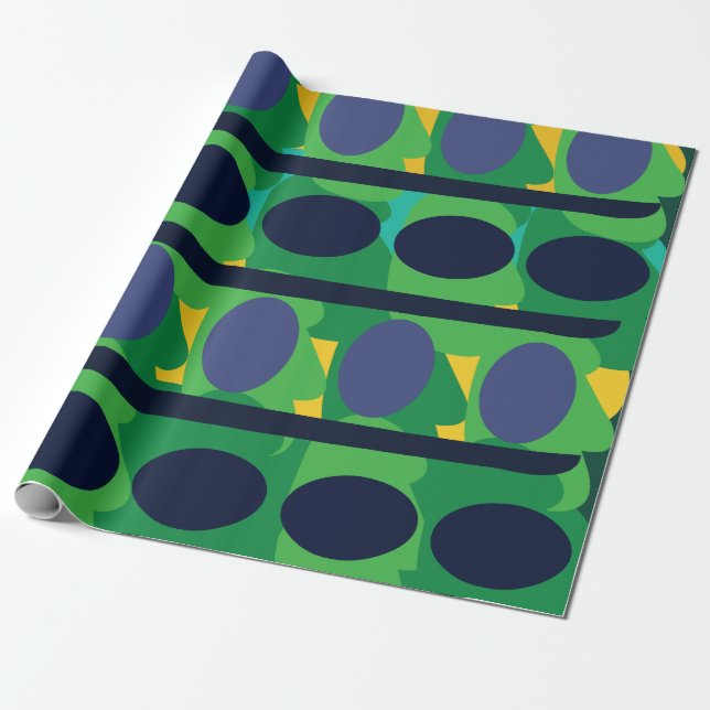 Farbenfroh Abstrakt, modern geometrisch Geschenkpapier (Ungerollt)