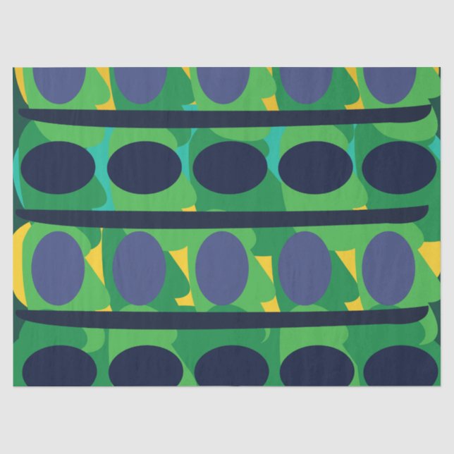 Farbenfroh Abstrakt, modern geometrisch Seidenpapier (Vorderseite)