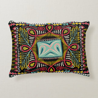 Farbenfroh abstrakt: Quadrat-Taschendesign. Dekokissen