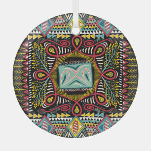 Farbenfroh abstrakt: Quadrat-Taschendesign. Ornament Aus Glas