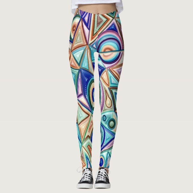 Farbenfroh, abstrakt und stilvoll "Ratti_Creative_ Leggings (Vorderseite)