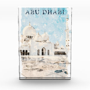 Farbenfroh Abu Dhabi VAE Denkmal Fotoblock