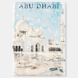 Farbenfroh Abu Dhabi VAE Denkmal Magnet