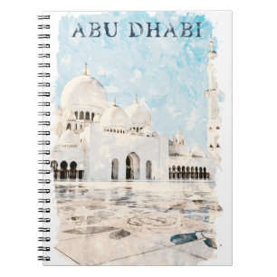 Farbenfroh Abu Dhabi VAE Denkmal Notizblock