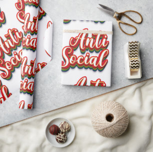 farbenfroh antisozial geschenkpapier