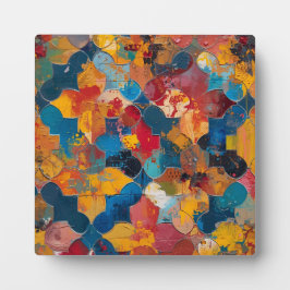 Farbenfroh Arabesque Abstrakt - Geometrisches Deko Fotoplatte