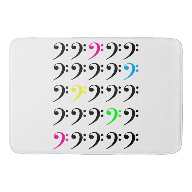 Farbenfroh Bass Clef Badematte (Vorderseite)