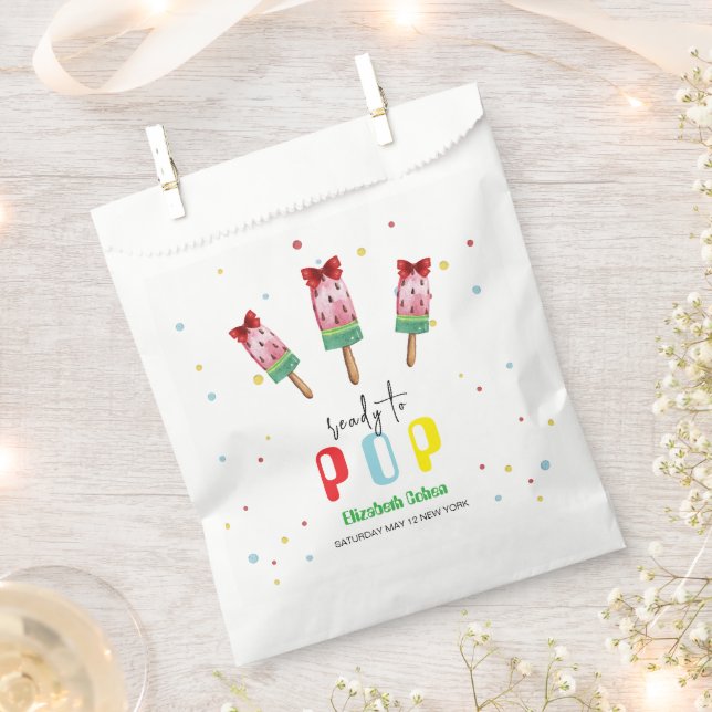 Farbenfroh, bereit zum Pop Eiscreme Babydusche Geschenktütchen (Ausgeschnitten)