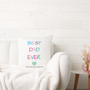 Farbenfroh "Bester Vater je" - Fun & Heartfelt Kissen