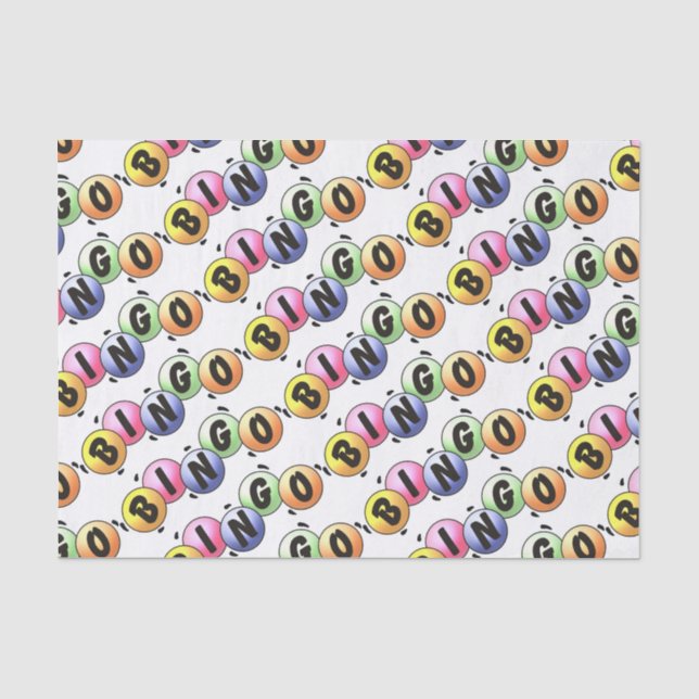 Farbenfroh Bingo Seidenpapier (Vorderseite)