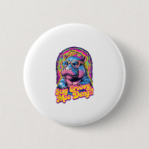 Farbenfroh Bleibe Groovy Moo Deng Pygmy Hippo Desi Button