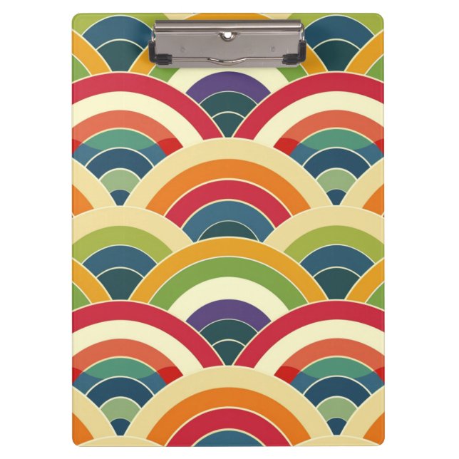 Farbenfroh Boho Rainbow Klemmbrett (Vorderseite)