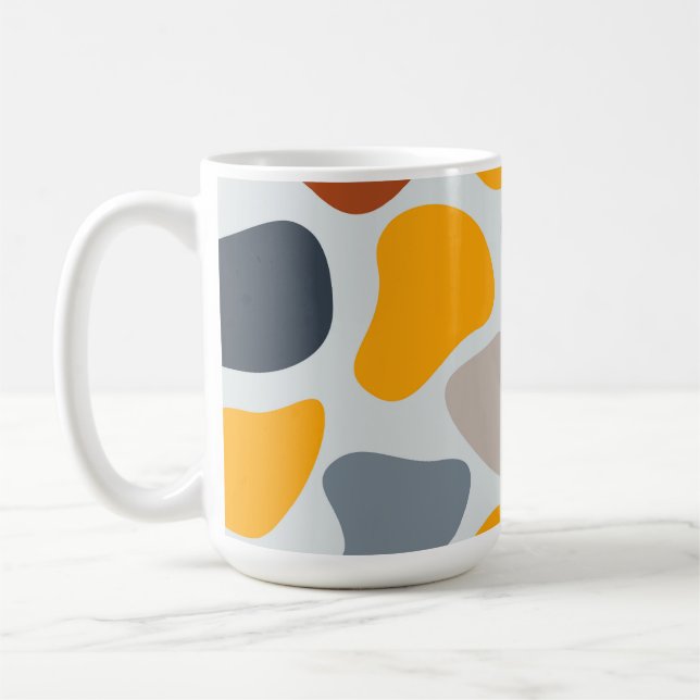 Farbenfroh, cool, trendig, modern, Bio geometrisch Kaffeetasse (Links)