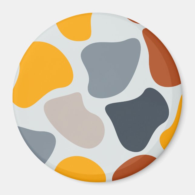 Farbenfroh, cool, trendig, modern, Bio geometrisch Magnet (Vorne)