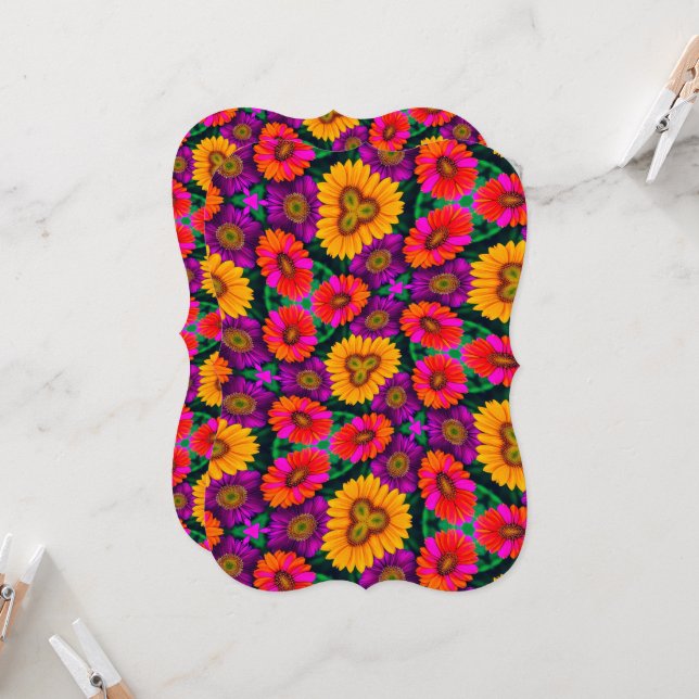farbenfroh Daisy Bouquet Pattern (Vorderseite/Rückseite Beispiel)