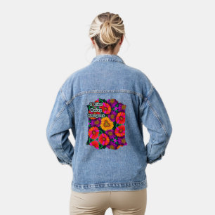 farbenfroh Daisy Bouquet Pattern Jeansjacke