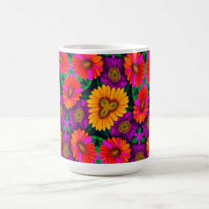 farbenfroh Daisy Bouquet Pattern Kaffeetasse