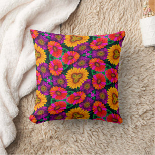 farbenfroh Daisy Bouquet Pattern Kissen