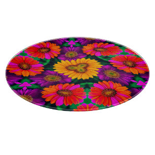 farbenfroh Daisy Bouquet Pattern Schneidebrett