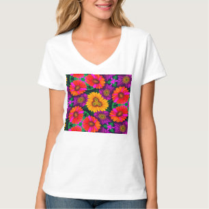 farbenfroh Daisy Bouquet Pattern T-Shirt