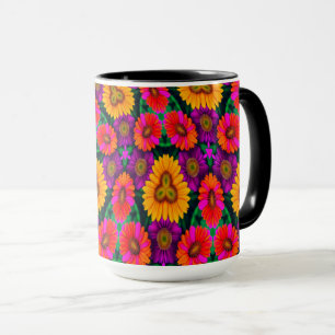 farbenfroh Daisy Bouquet Pattern Tasse