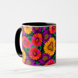 farbenfroh Daisy Bouquet Pattern Tasse