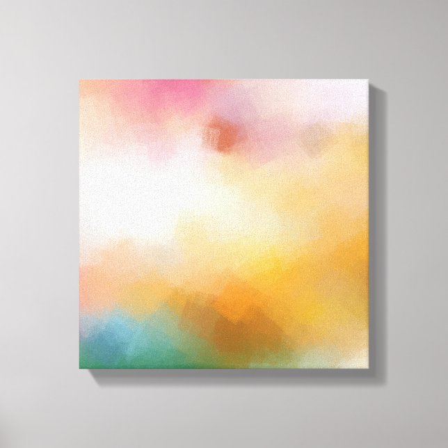 Farbenfroh Elegante Moderne Abstrakte Kunst, Dicht Leinwanddruck (Vorderseite)