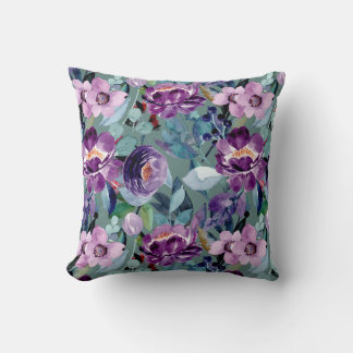 farbenfroh elegantes, florales Kissen