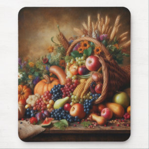 Farbenfroh/Erntedank/Füllhorn/Herbst Mousepad