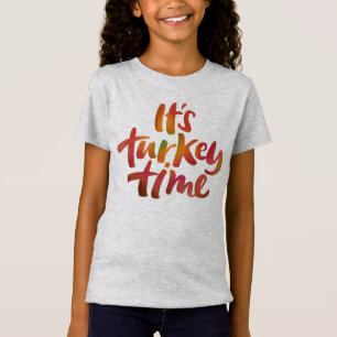 Farbenfroh Es ist Türkei Zeit Erntedank Abendessen T-Shirt