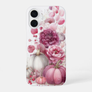 farbenfroh gestaltete Custom Pumpkin und Blume iPhone 16 Hülle