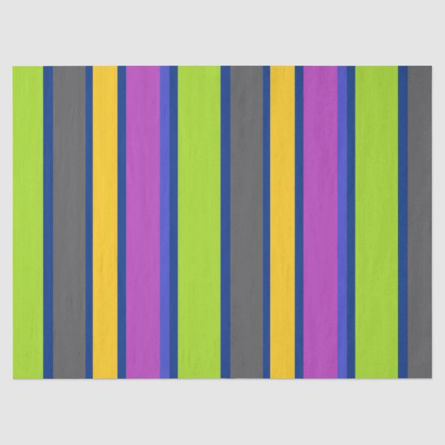 Farbenfroh gestreift, Gewebepapier Seidenpapier (Vorderseite)