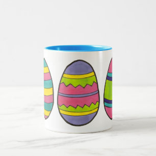 Farbenfroh gestrichen glückliche Ostereier Jagd Ei Zweifarbige Tasse
