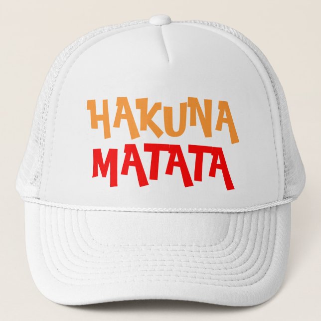 Farbenfroh Hakuna Matata Truckerkappe (Vorderseite)