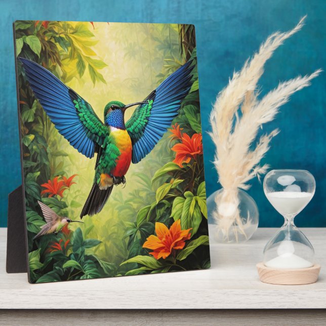 Farbenfroh Hummingbird Fotoplatte (Seite)
