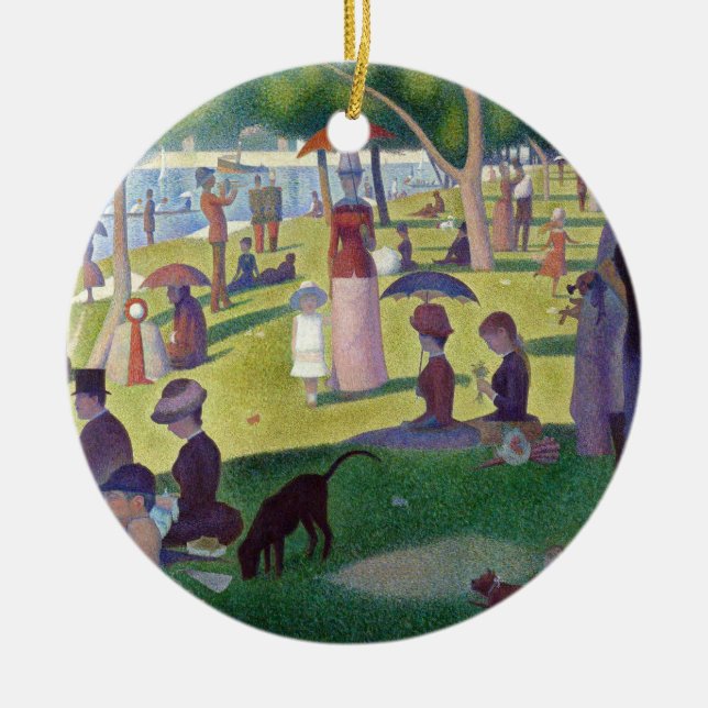 Farbenfroh Iconic Georges Seurat La Grande Jatte Keramik Ornament (Vorne)