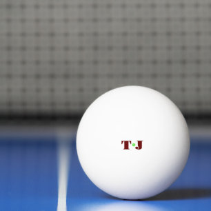 Farbenfroh initialisiert Mit Monogramm Tischtennisball