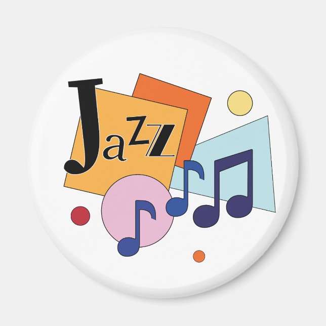 Farbenfroh Jazz Modernes Art Design Magnet (Vorne)