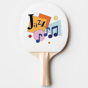 Farbenfroh Jazz Modernes Art Design Tischtennis Schläger